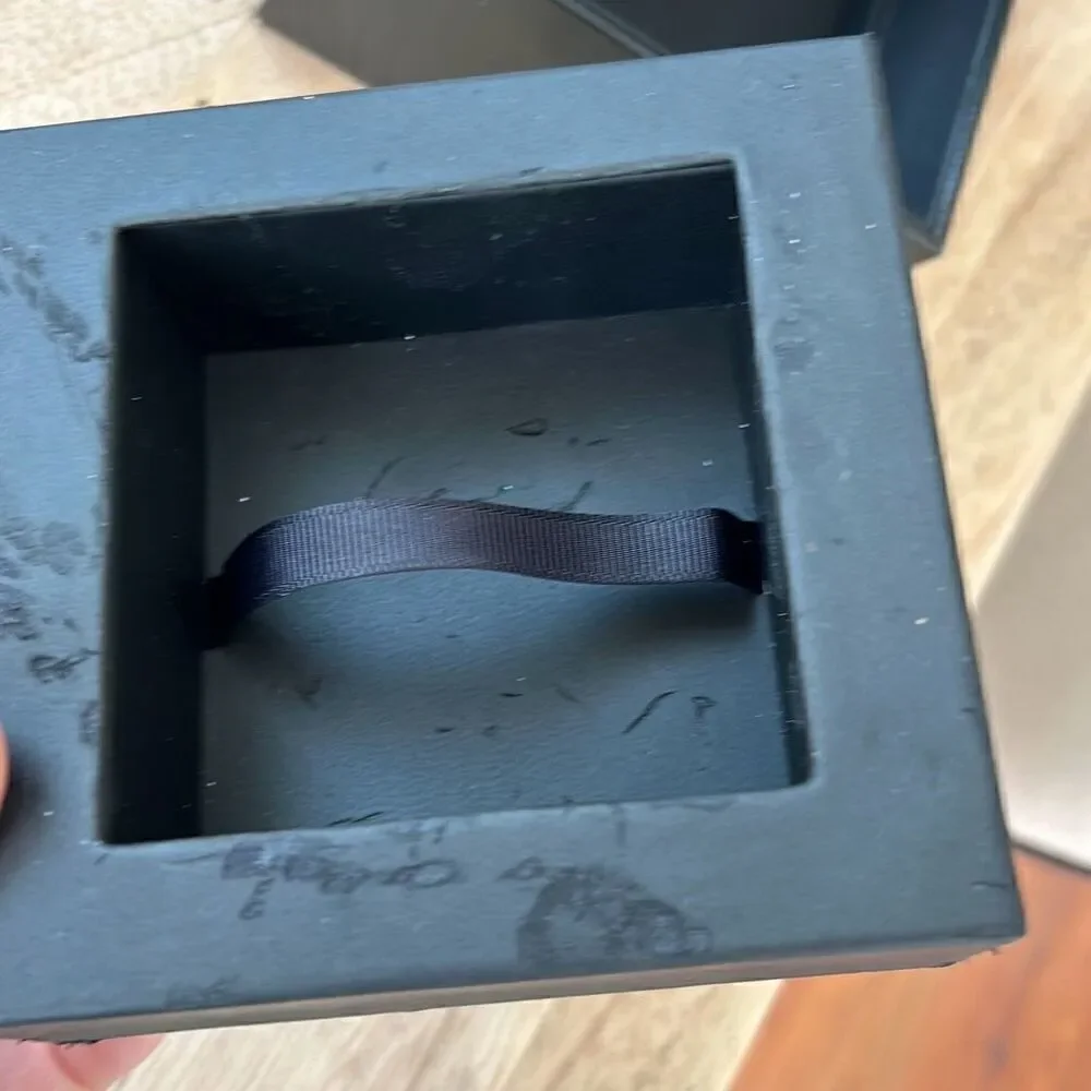 Tiffany & co black leatherette watch box And blue box with instructions